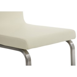 Juego de 2 sillas de comedor Belfort color crema