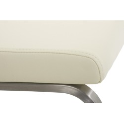Juego de 2 sillas de comedor Belfort color crema