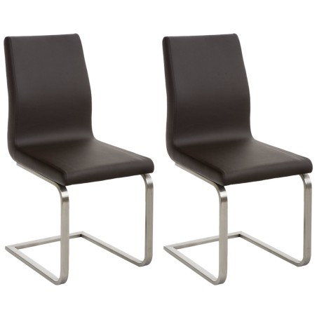 Juego de 2 sillas de comedor Belfort marrones