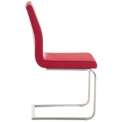 Juego de 2 sillas de comedor Belfort rojas Juego de 2 sillas de comedor Belfort rojas