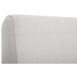 Juego de 2 sillas de comedor Belfort de tela blanca Juego de 2 sillas de comedor Belfort de tela blanca