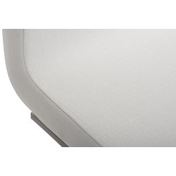 Juego de 2 sillas de comedor Belfort de tela blanca Juego de 2 sillas de comedor Belfort de tela blanca