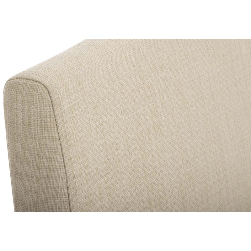 Juego de 2 sillas de comedor Belfort de tela color crema