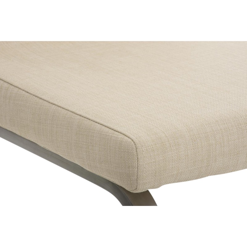 Juego de 2 sillas de comedor Belfort de tela color crema