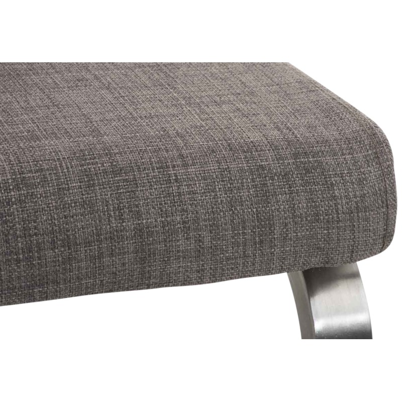 Juego de 2 sillas de comedor Belfort de tela gris