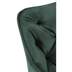 Silla de terciopelo verde Tanna
