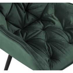 Silla de terciopelo verde Tanna