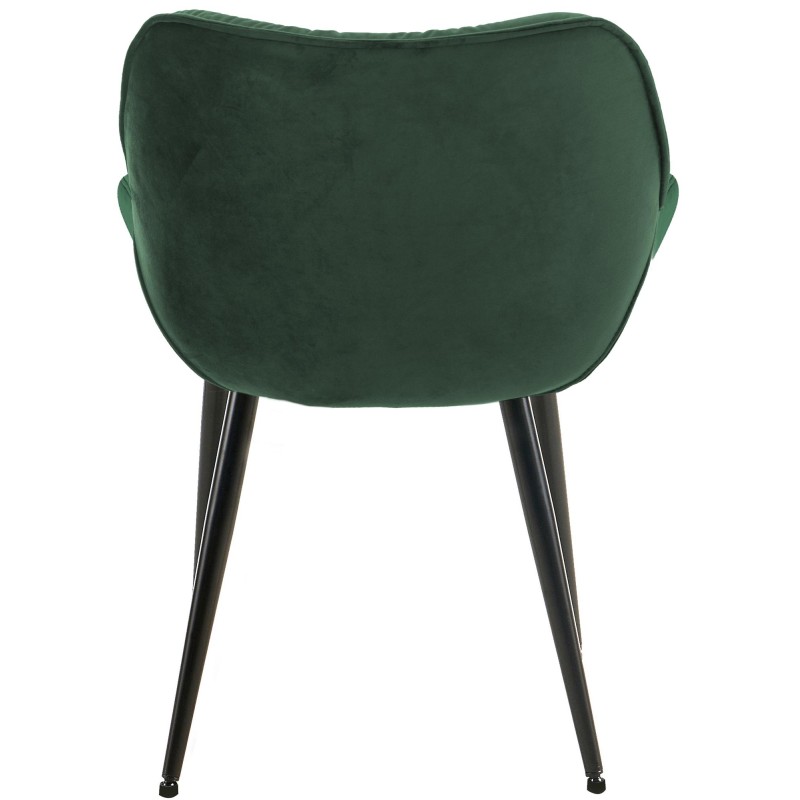 Silla de terciopelo verde Tanna