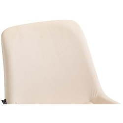 Juego de 4 sillas de comedor Victoria de terciopelo crema