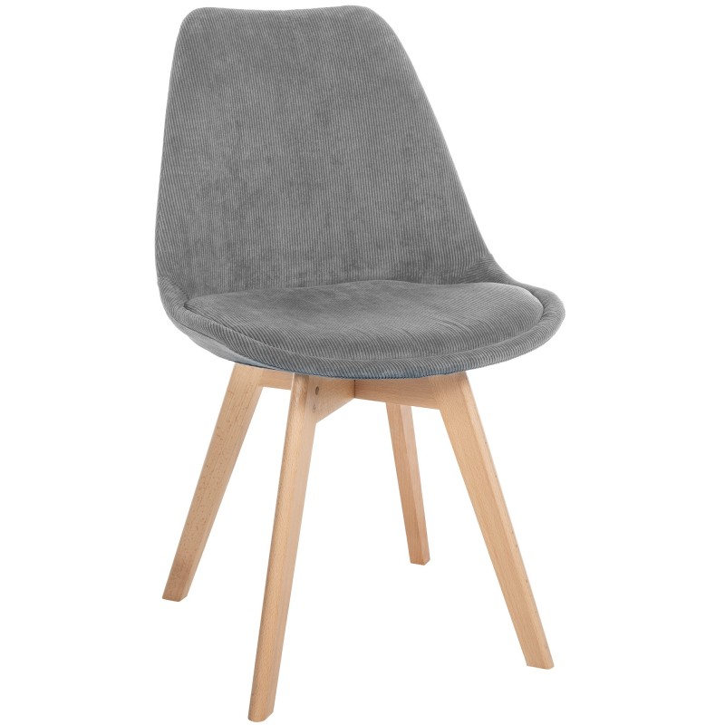 Silla Linares Cord en gris