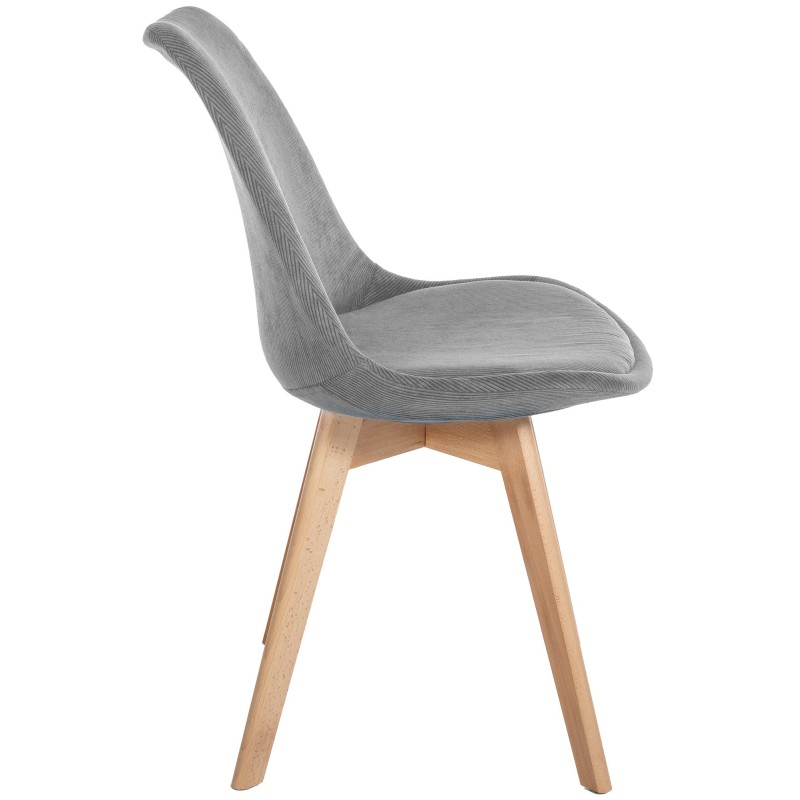 Silla Linares Cord en gris