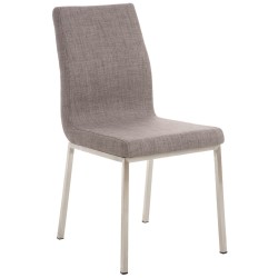 Juego de 2 sillas de comedor Colmar en tela gris