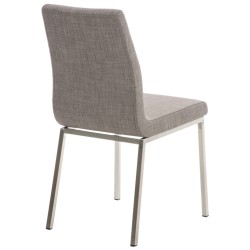 Juego de 2 sillas de comedor Colmar en tela gris