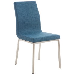 Juego de 2 sillas de comedor Colmar en tela azul