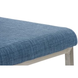 Juego de 2 sillas de comedor Colmar en tela azul