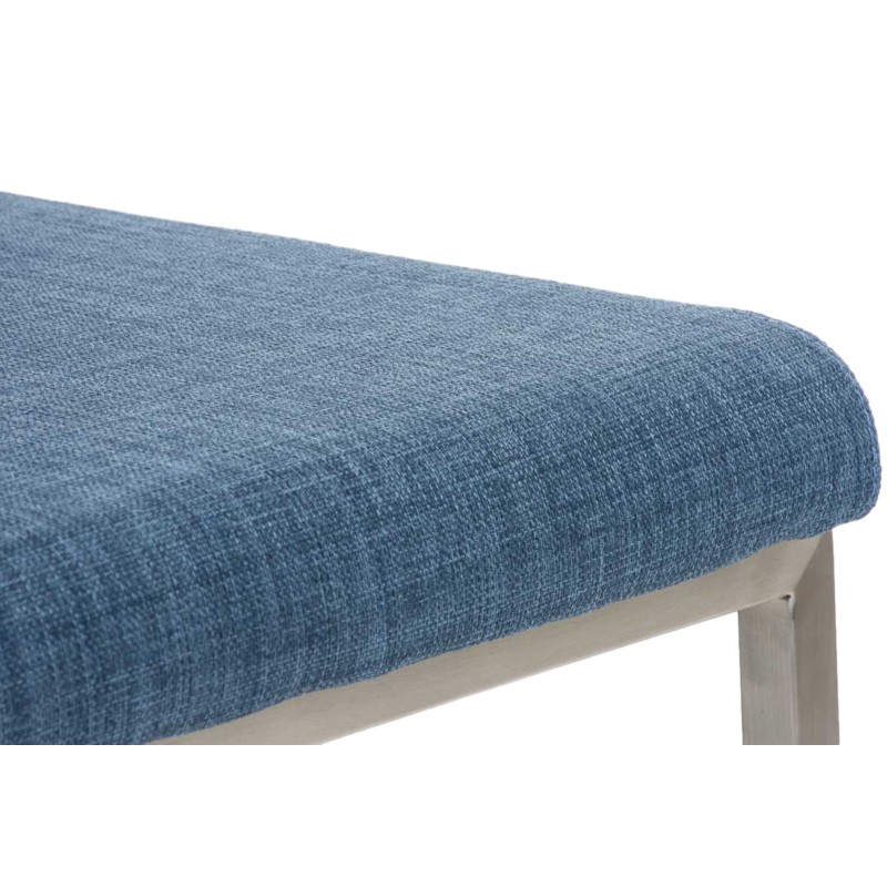 Juego de 2 sillas de comedor Colmar en tela azul