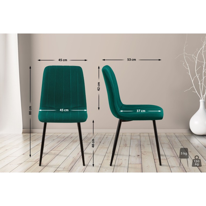 Tela para silla Dijon verde oscuro