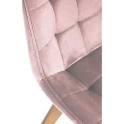 Juego de 2 sillas Brook en terciopelo rosa