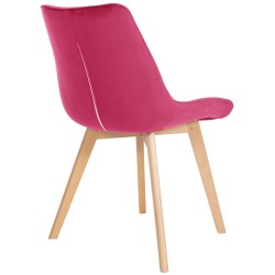 Juego de 2 sillas Brook de terciopelo rojo