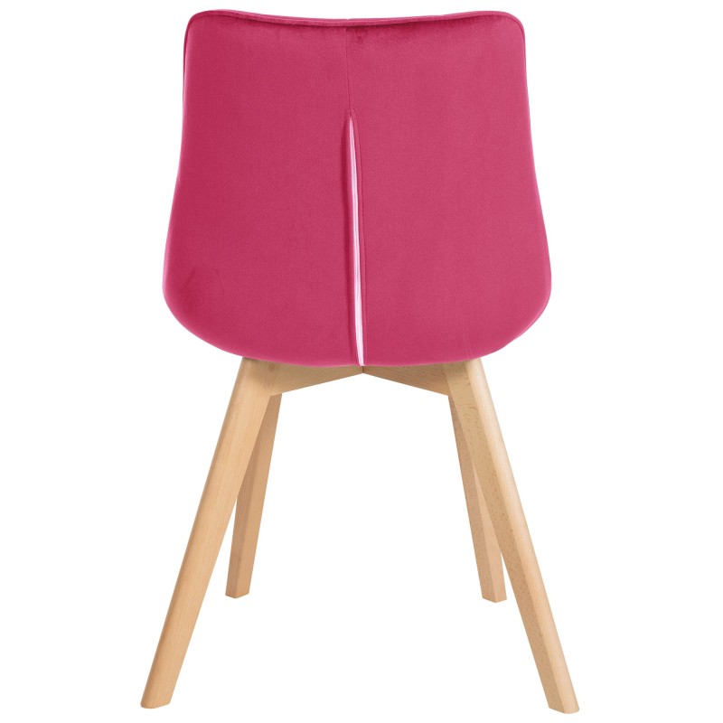 Juego de 2 sillas Brook de terciopelo rojo