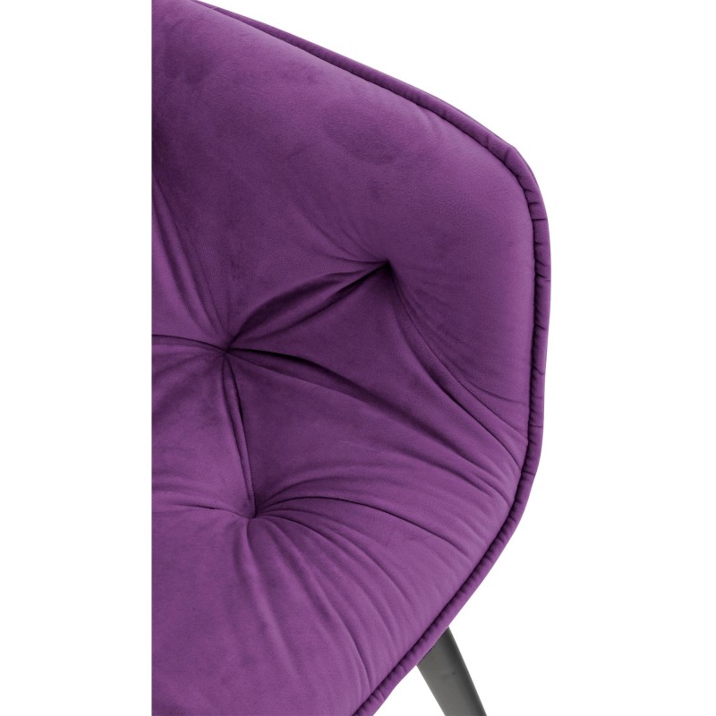 Silla de terciopelo morado Tanna