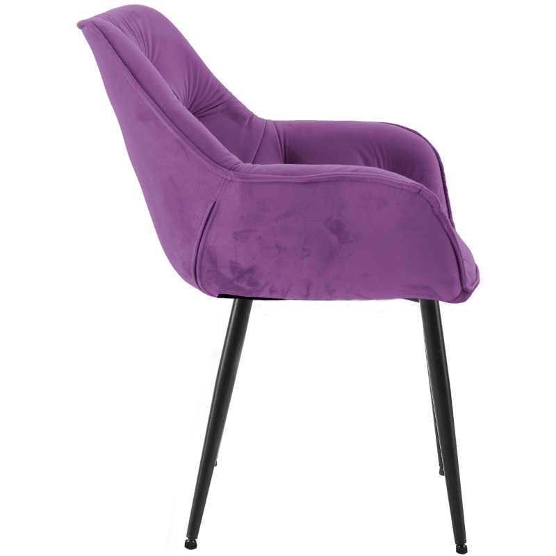 Silla de terciopelo morado Tanna