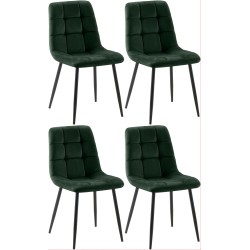 Juego de 4 sillas de comedor Antibes verdes