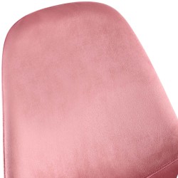 Juego de 4 sillas de comedor Napier de terciopelo rosa Juego de 4 sillas de comedor Napier de terciopelo rosa