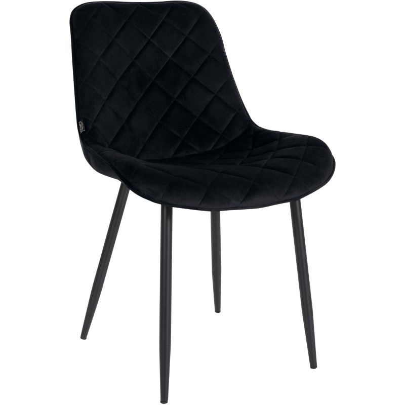 Juego de 4 sillas Springs de terciopelo negro