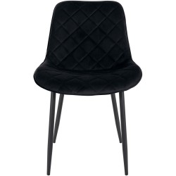 Juego de 4 sillas Springs de terciopelo negro