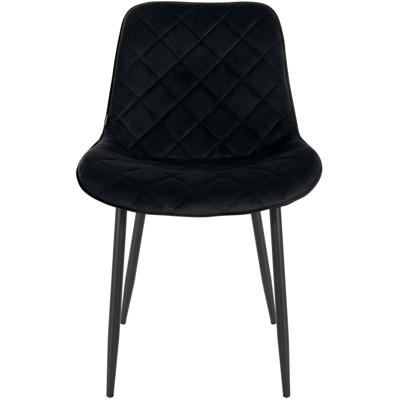 Juego de 4 sillas Springs de terciopelo negro