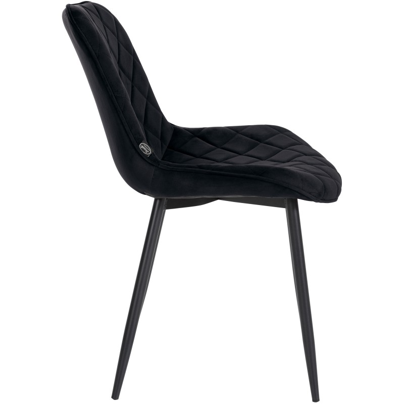 Juego de 4 sillas Springs de terciopelo negro