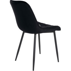Juego de 4 sillas Springs de terciopelo negro