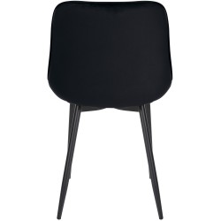 Juego de 4 sillas Springs de terciopelo negro