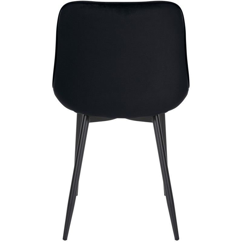 Juego de 4 sillas Springs de terciopelo negro