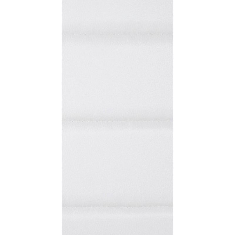 Juego de 6 sillas de comedor Mayfair, piel sintética blanca