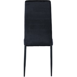 Juego de 6 sillas de comedor Mayfair en terciopelo negro