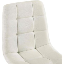 Juego de 4 sillas de comedor de tela color crema Antibes