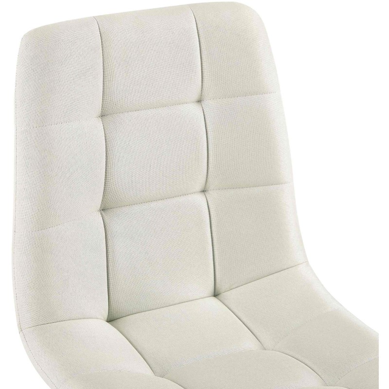 Juego de 4 sillas de comedor de tela color crema Antibes