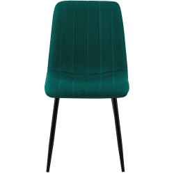 Conjunto de 4 sillas Dijon en tela verde oscuro Conjunto de 4 sillas Dijon en tela verde oscuro