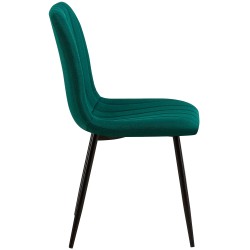 Conjunto de 4 sillas Dijon en tela verde oscuro Conjunto de 4 sillas Dijon en tela verde oscuro