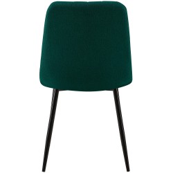 Conjunto de 4 sillas Dijon en tela verde oscuro Conjunto de 4 sillas Dijon en tela verde oscuro