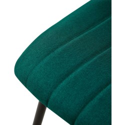 Conjunto de 4 sillas Dijon en tela verde oscuro Conjunto de 4 sillas Dijon en tela verde oscuro