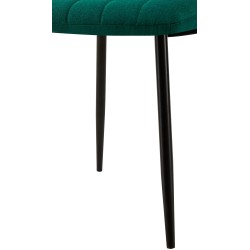 Conjunto de 4 sillas Dijon en tela verde oscuro Conjunto de 4 sillas Dijon en tela verde oscuro