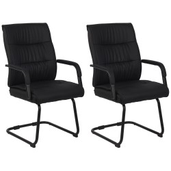 Juego de 2 sillas de visita Sievert, negro/negro