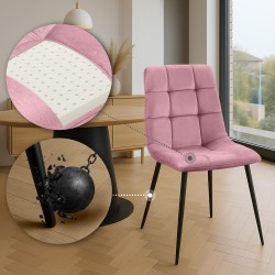 Silla de comedor rosa Antibes