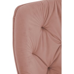 Silla Tanna en terciopelo rosa