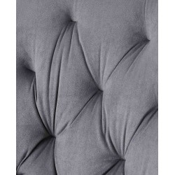 Silla de comedor Wallace, terciopelo gris oscuro