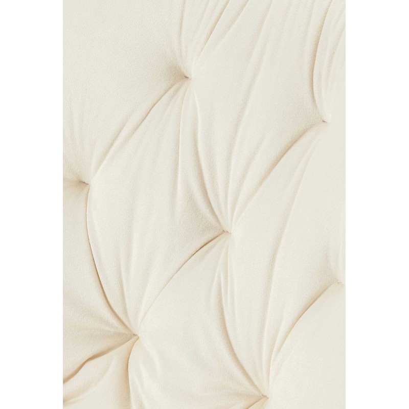 Silla de comedor Wallace de terciopelo color crema