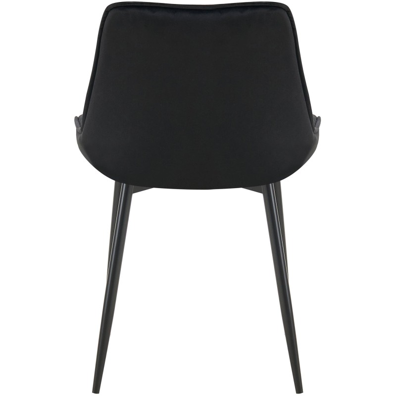 Silla de comedor Wallace de terciopelo negro